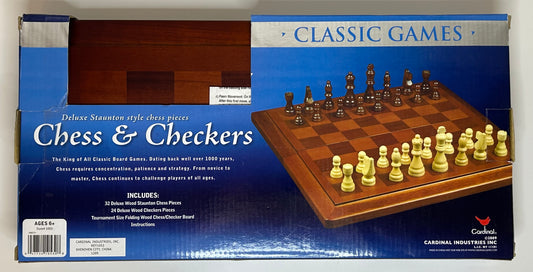 Chess & Checkers Cardinal Industries Inc Classic Games