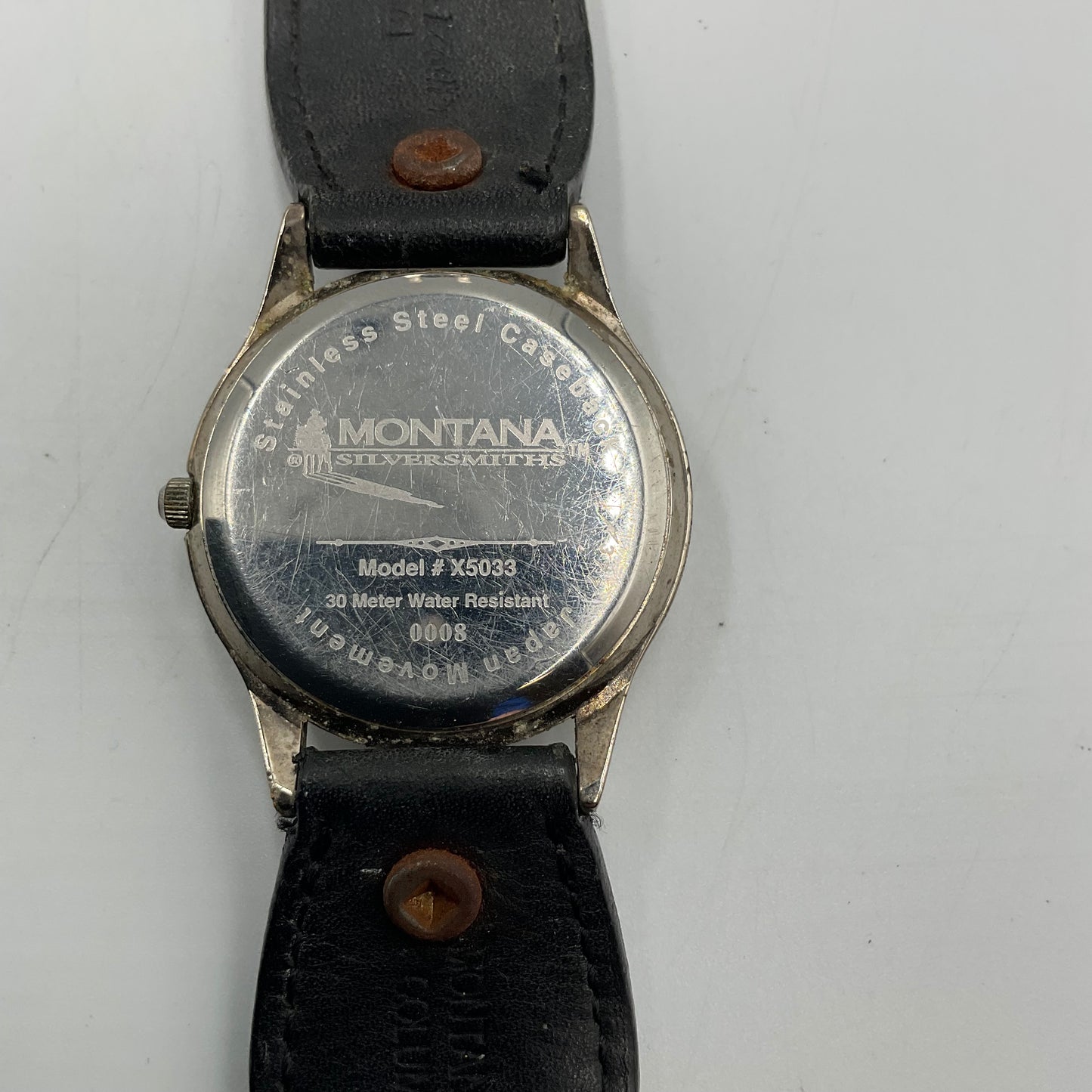 Montana Silversmiths Aztec Silver Gold Black Leather New Battery
