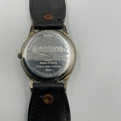 Montana Silversmiths Aztec Silver Gold Black Leather New Battery