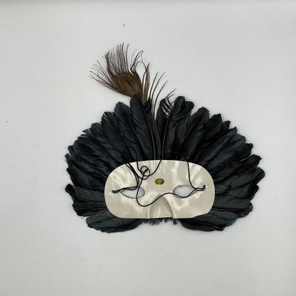 Ready JB Black Masquerade Peacock Feathers Mask