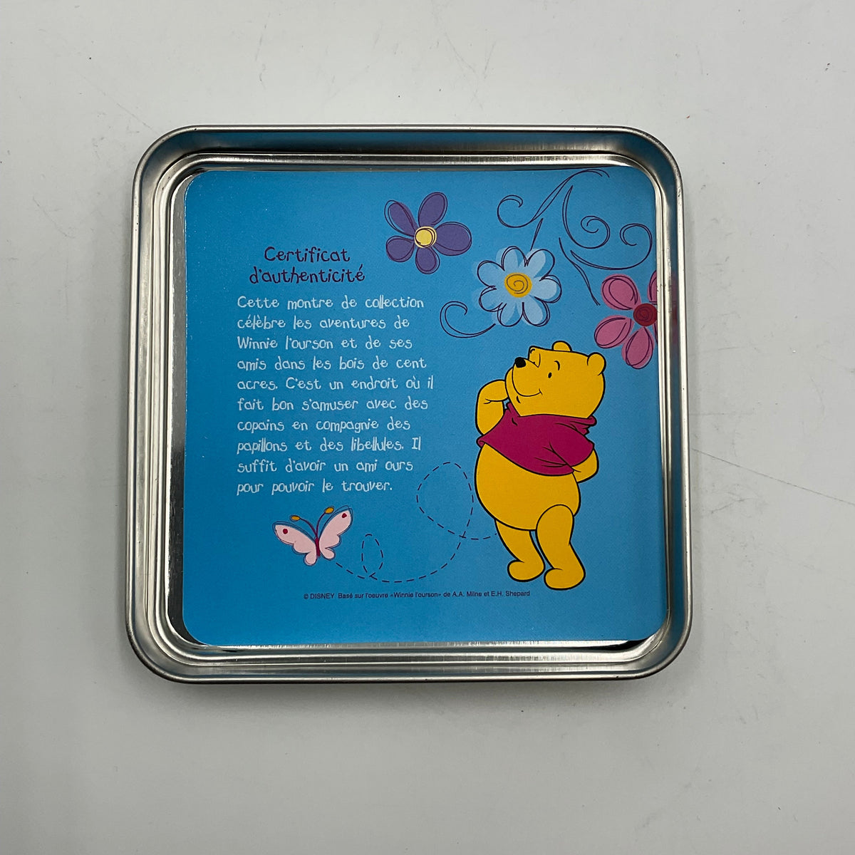 Disney Winnie the Pooh Special Edition Watch w/ Tin Brown Leather Band