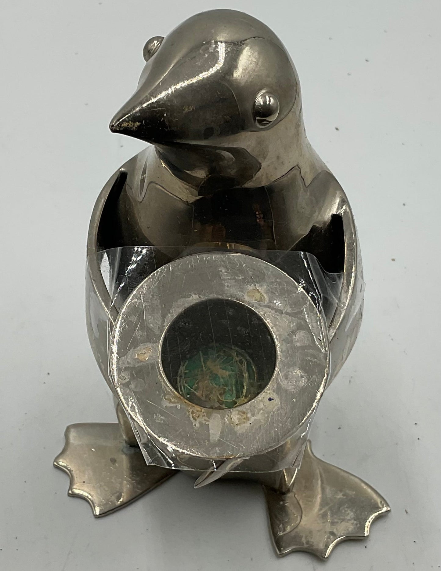 Restoration Hardware (Silver)-Plated Penguin Candle Holder
