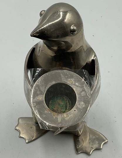 Restoration Hardware (Silver)-Plated Penguin Candle Holder