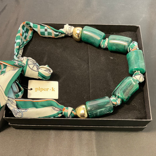 Piper K Scarf Resin Beads Necklace New with Tags in Original Box