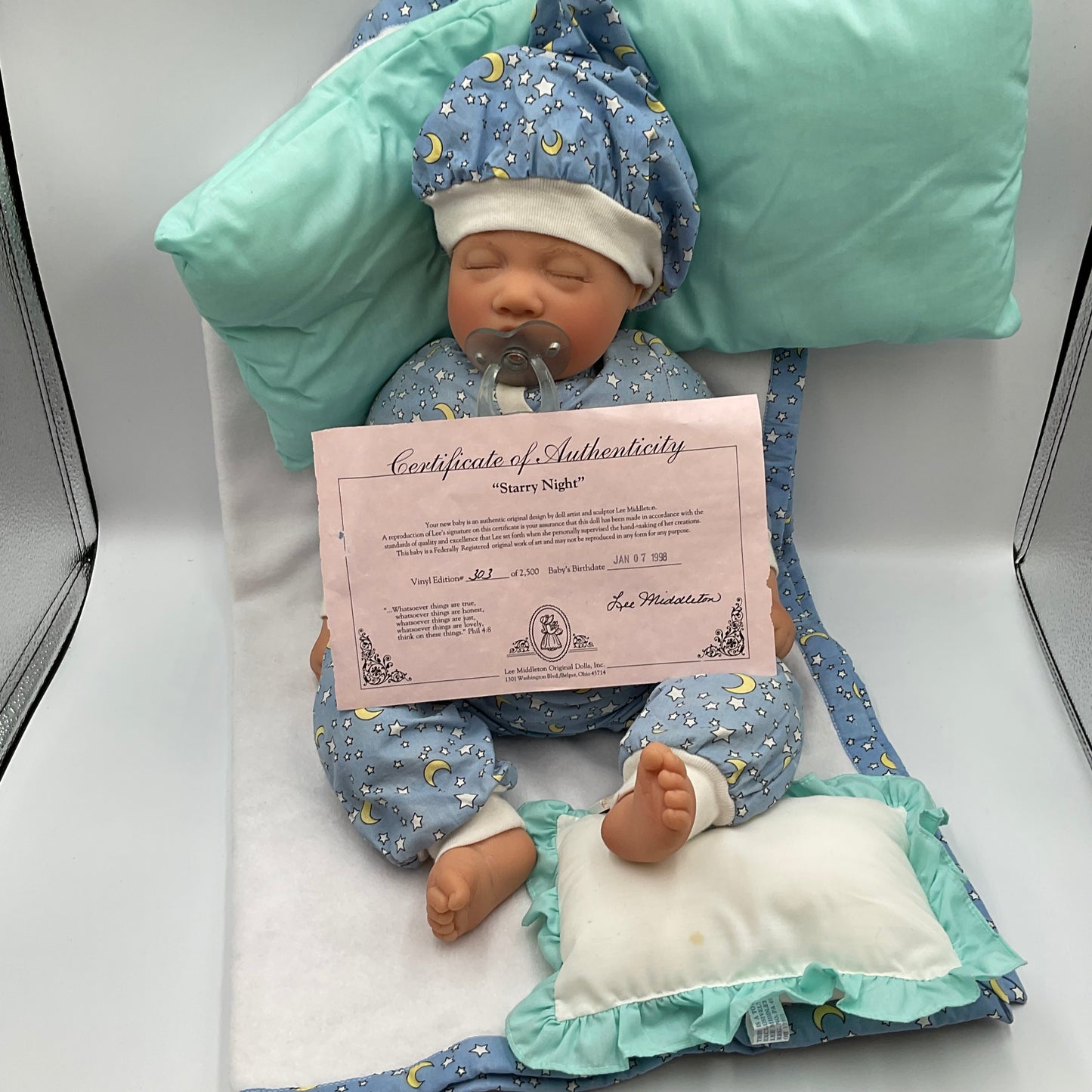 Lee Middleton “Starry Night” Lifelike Weighted Baby In Original Box