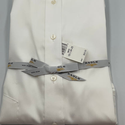 Eagle Men's Dress Shirt White Long Sleeve L 16.5 34/35 New with Tags