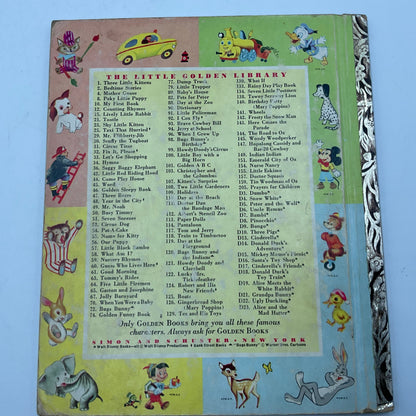 Bugs Bunny Gets a Job Vintage Little Golden Book Hardcover Childrens