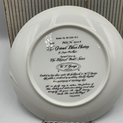 Ready JB W.L.George Fine China The Great Blue Heron By James Faulkner