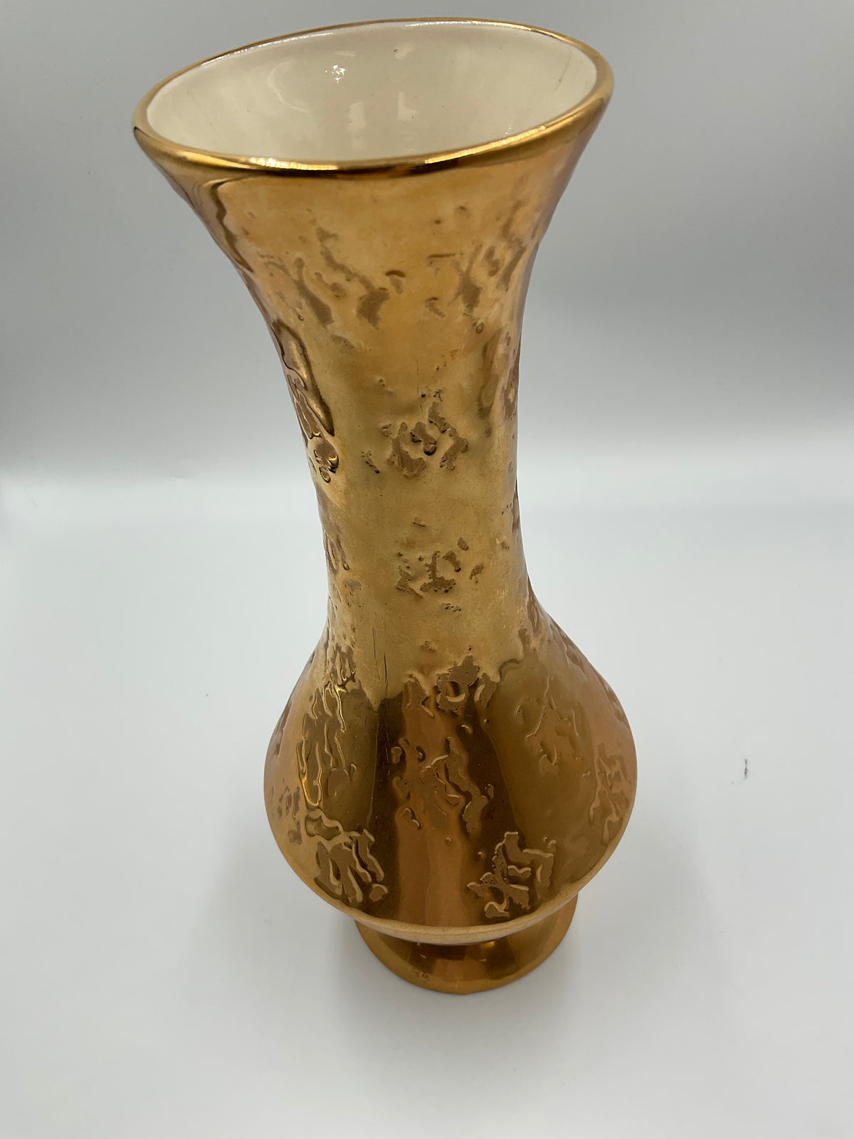 Park Ave China Vase Marked 22KT Gold