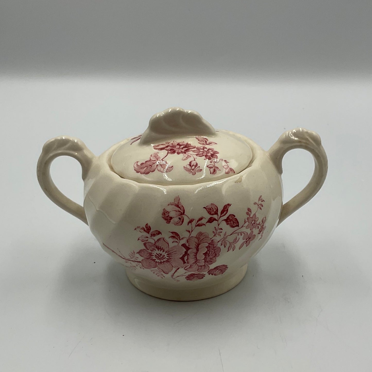 Royal Staffordshire Charlotte Pink Flower Sugar Bowl Made in England