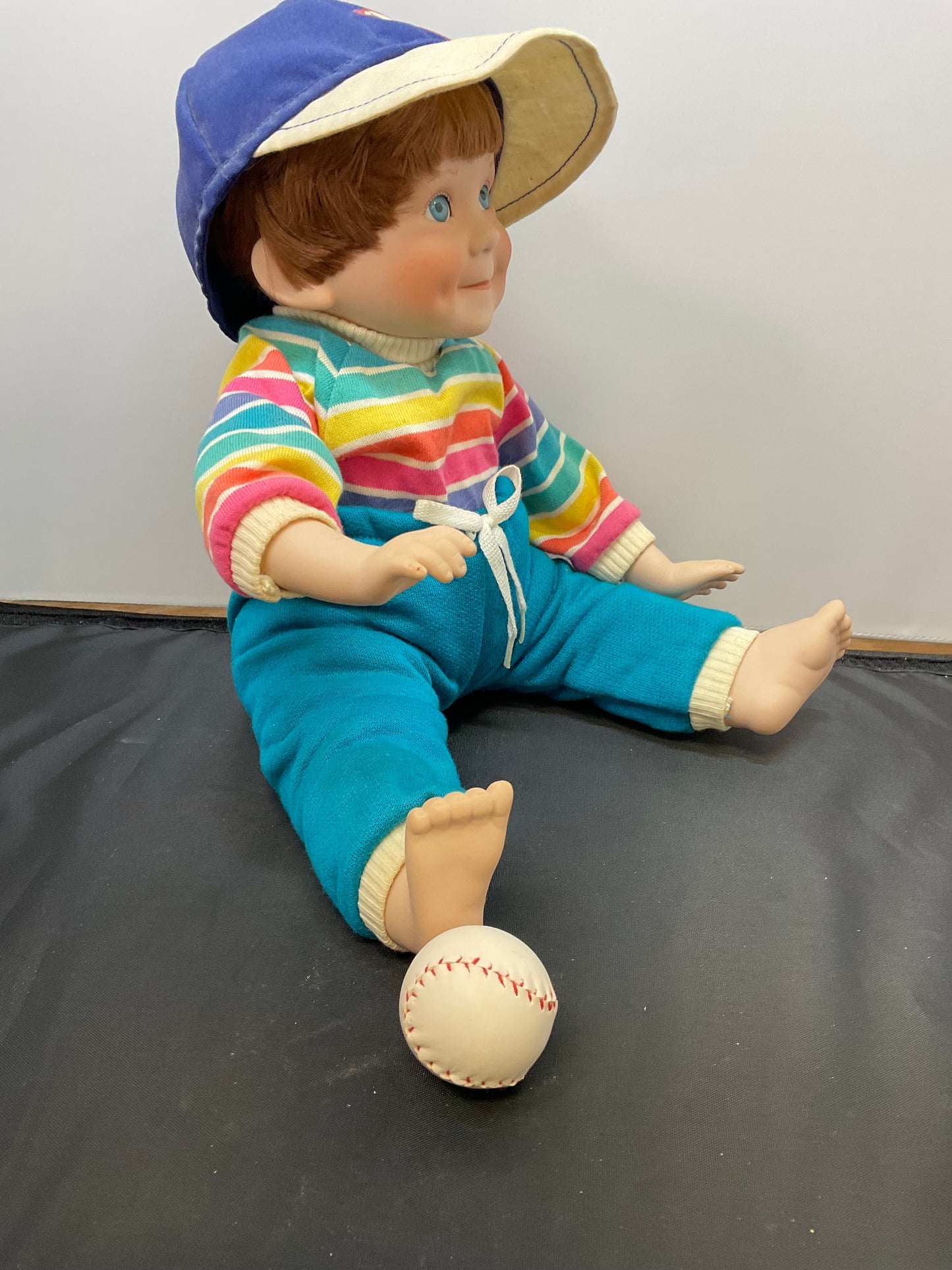 Danbury Mint Porcelain Christopher Baseball Doll by Elke Hutchens With Original Box