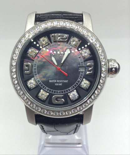 Invicta Classique Quartz Mother of Pearl Italian Crystal Dial Watch with New Band