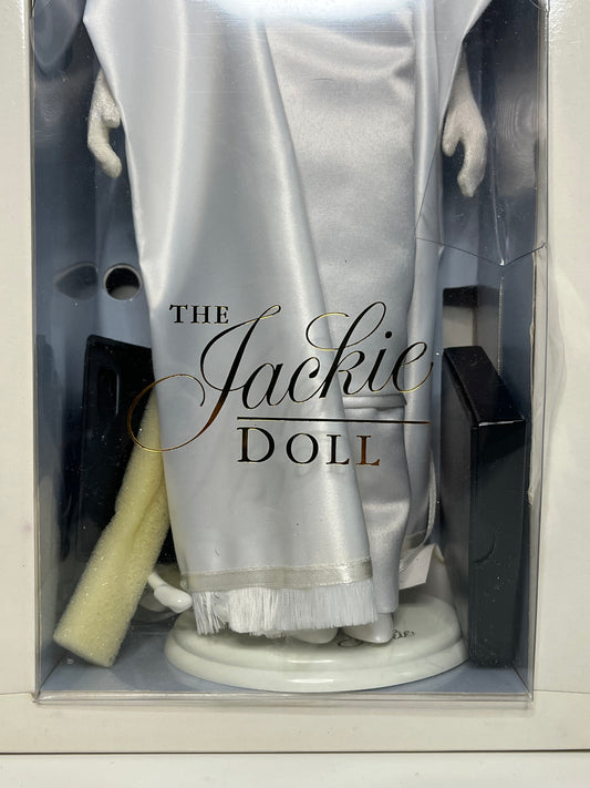Jackie Kennedy Onassis Doll by Franklin Mint White Satin Gown Ensemble 15 1/8 inches Original Box
