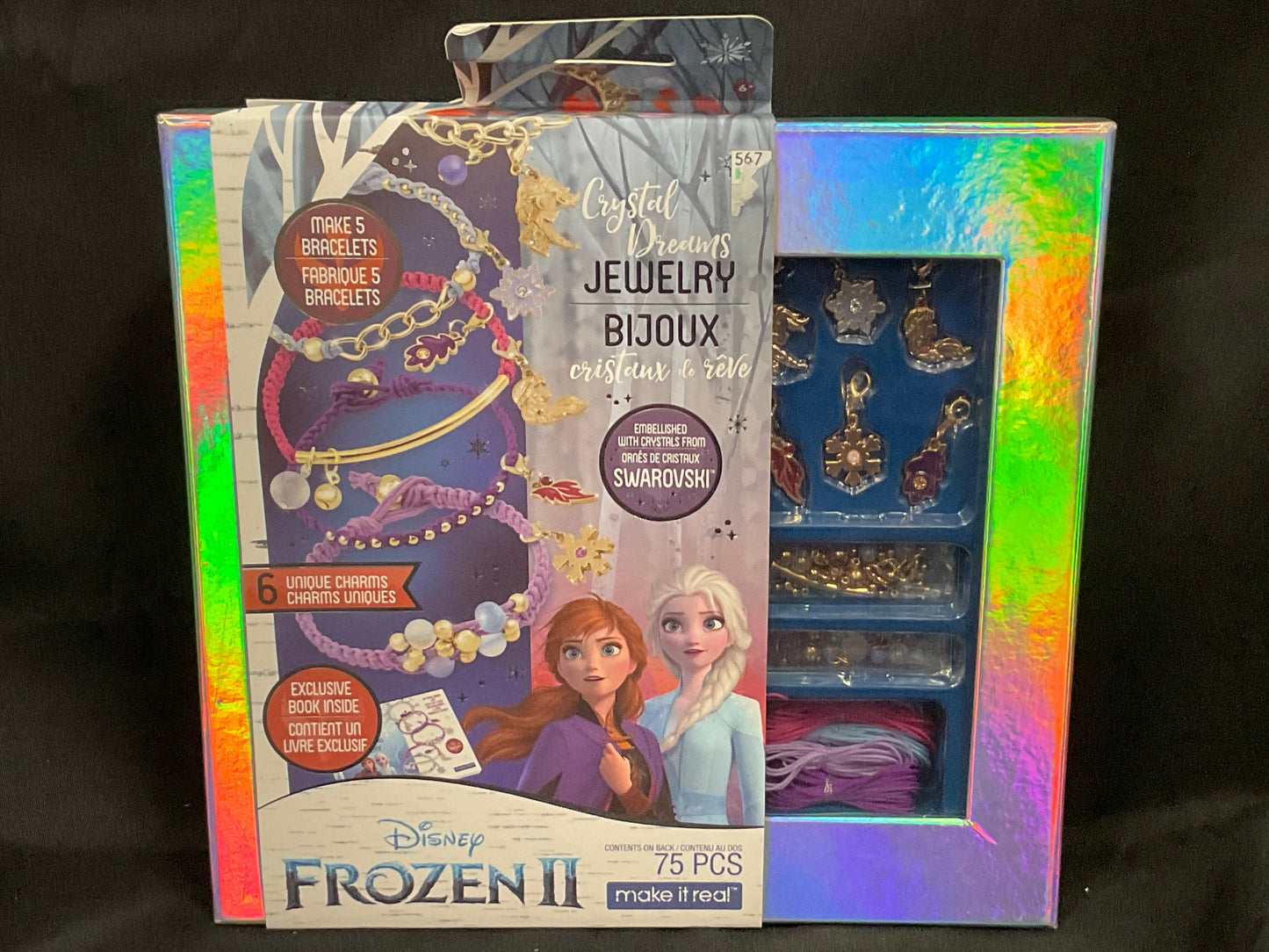Disney Make It Real Frozen 2 Swarovski Crystal Dreams Bracelet Craft Kit Brand New in Box