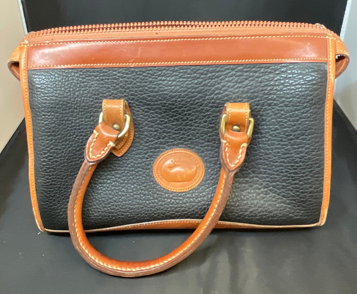 Dooney & Bourke Vintage All Weather Leather Two-Tone Tote Handbag