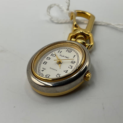 Cup Me! Two Tone Clip White Face Clip On Watch
