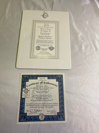 Thomas Kinkade Timeless Memories Seasons Clock with 5-Seasonal Kinkaid Plates