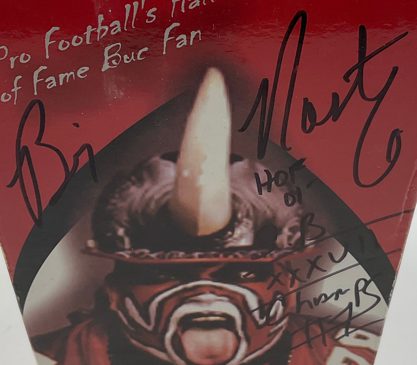 Autograph NFL Tampa Bay Buccaneers Fan The Big Nasty Bobble Head Signed
