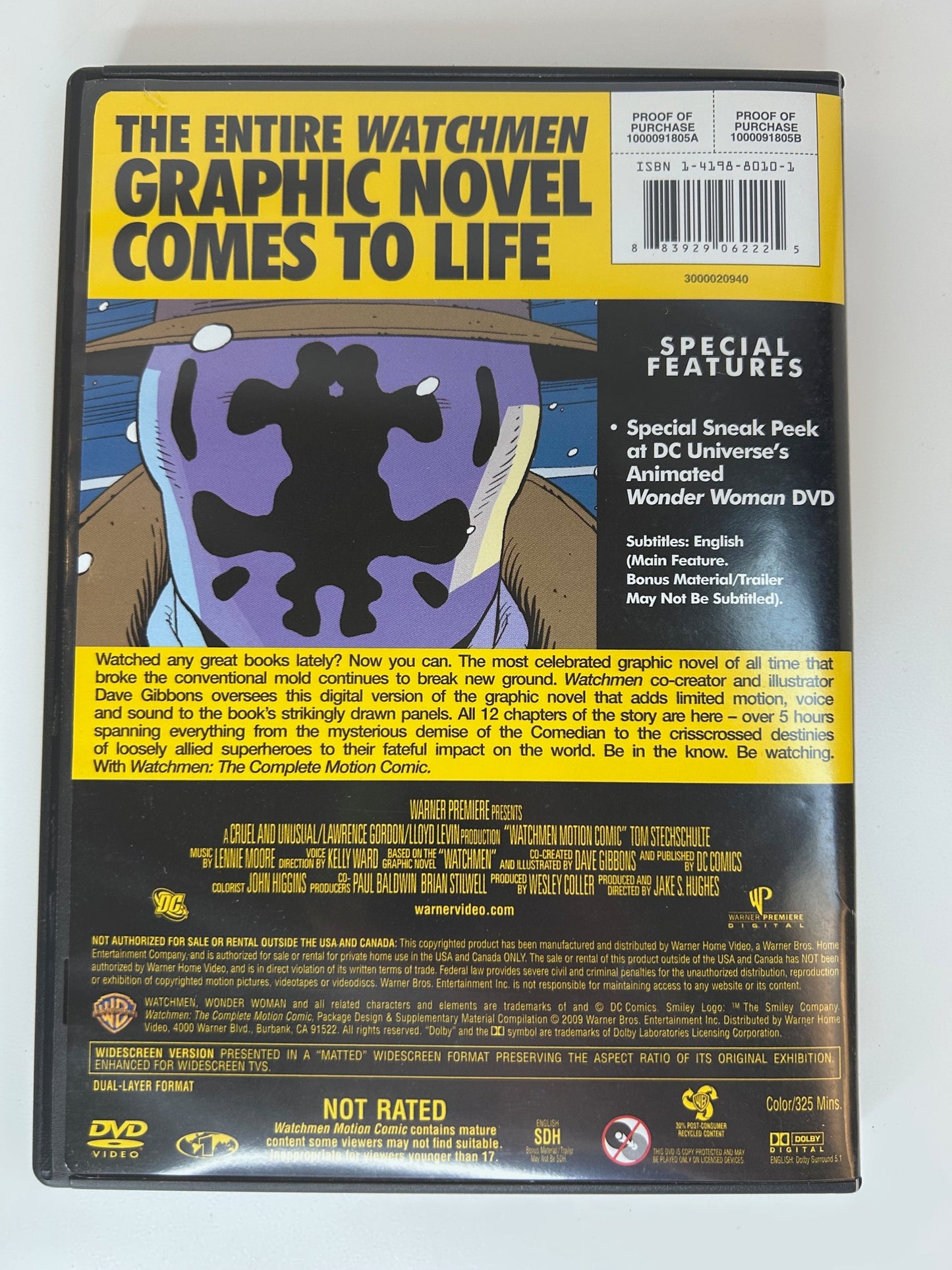 Watchmen: The Complete Motion Comic 2 Disc DVD Set