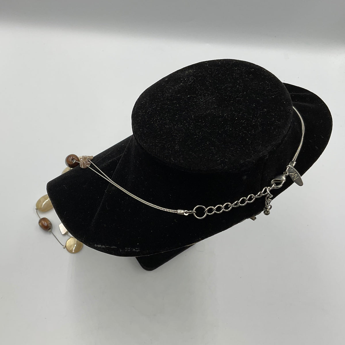 Long Earthtone Stone Design Fashion Jewelry Necklace