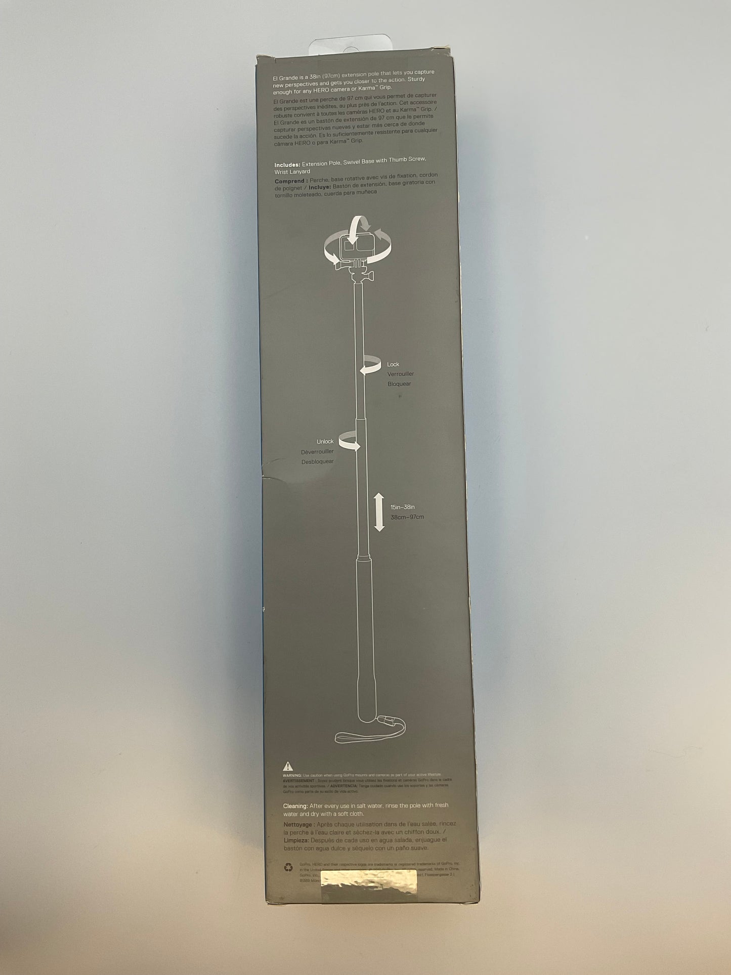 GoPro El Grande Extension Pole in Original Box Untested