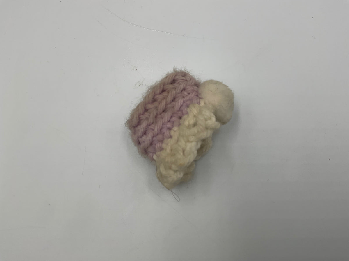 Vintage Doll Lavender Hand Crochet Victorian Dress Hat Handmade Outfit
