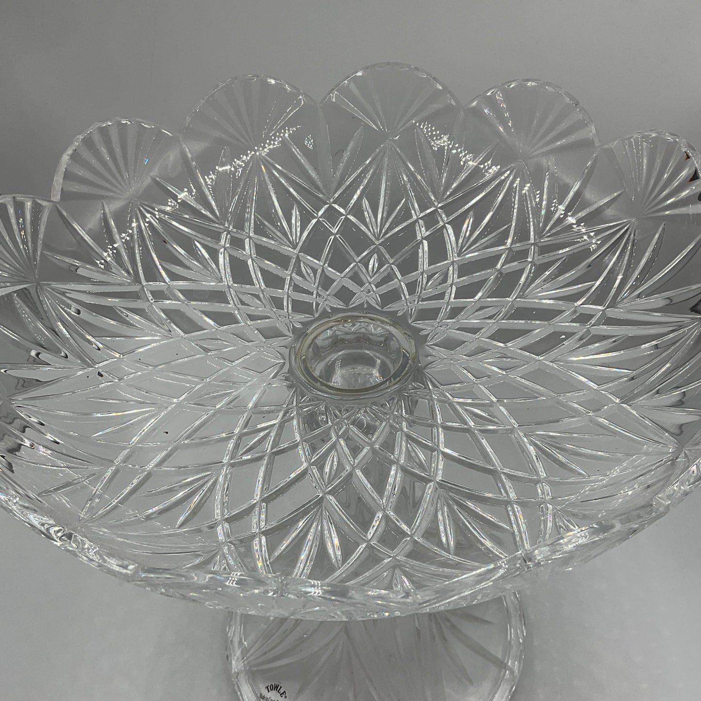 Vintage Towle Lead Crystal Centerpiece Bowl