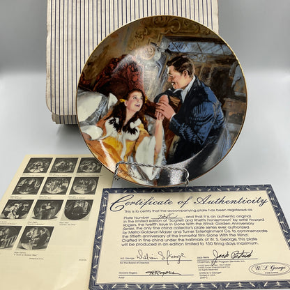 W.L. George Bradford Exchange Scarlett Rhett’s Honeymoon Gone with Wind China Plate