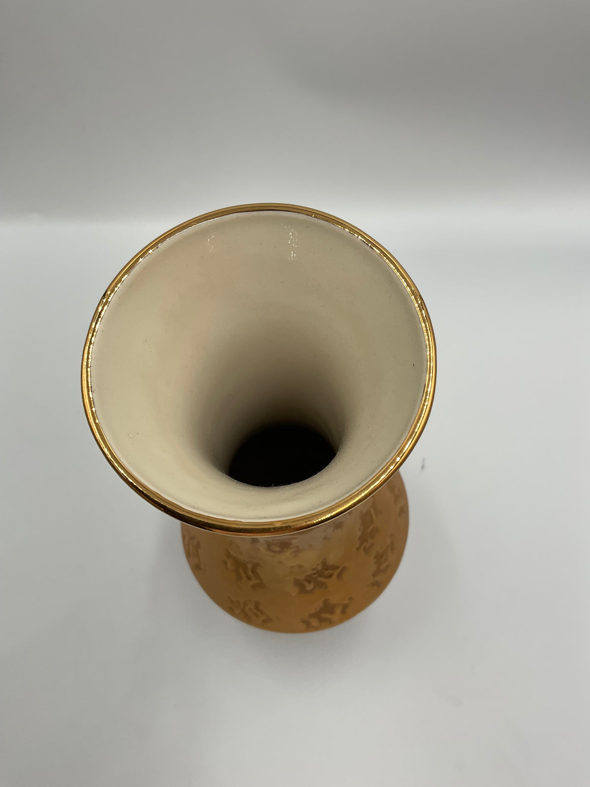 Park Ave China Vase Marked 22KT Gold