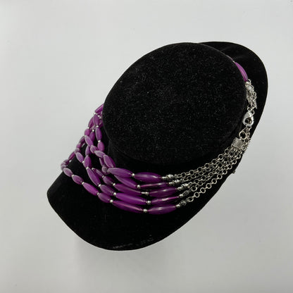 Purple Long Beaded Necklace