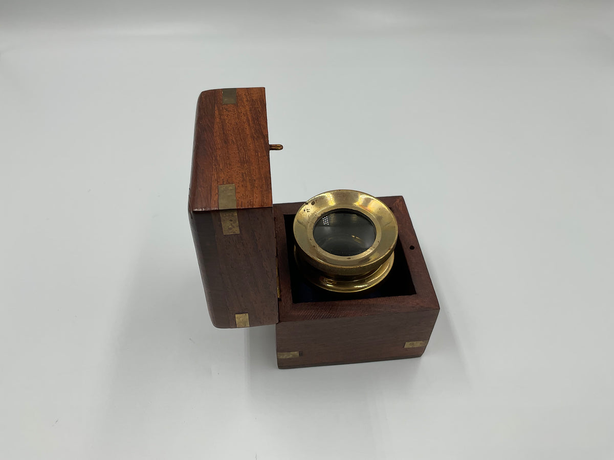 Vintage-style nautical chart magnifier