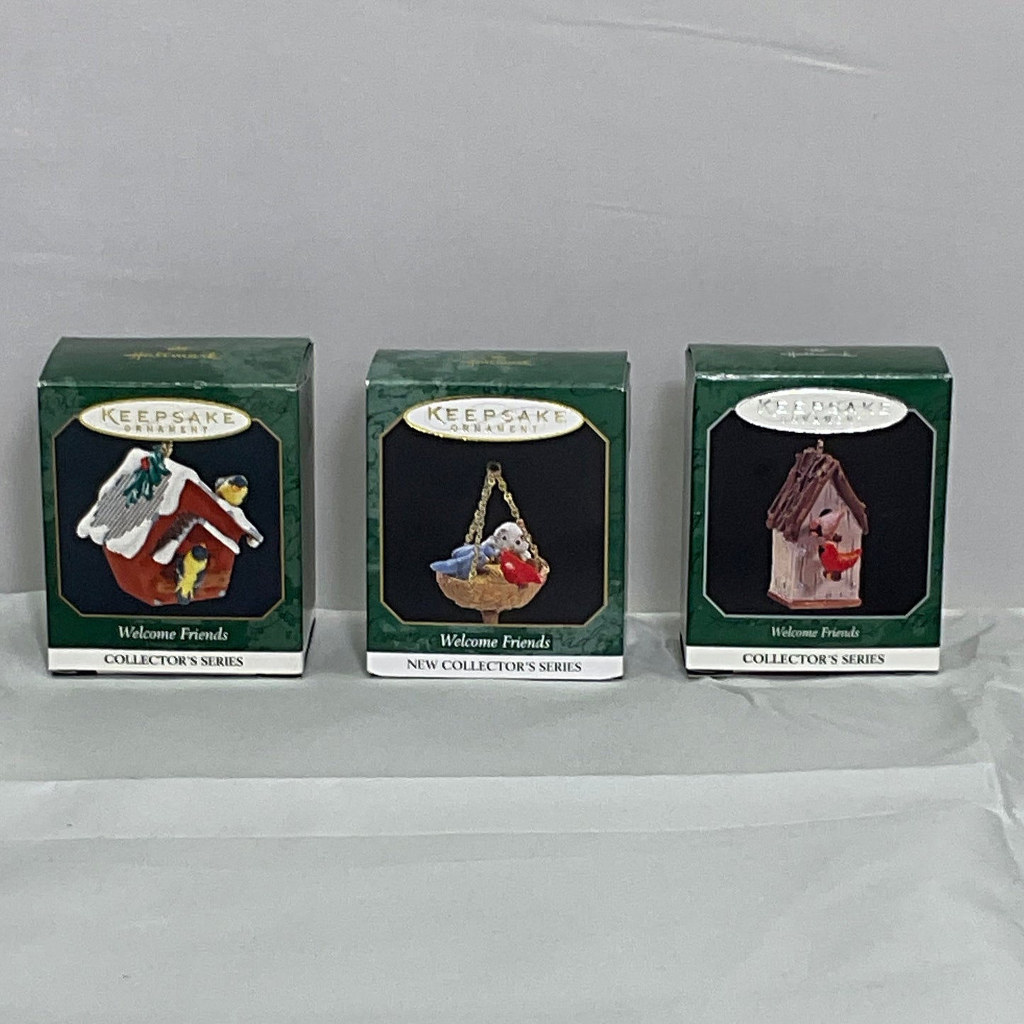 Keepsake Hallmark Ornament "Welcome Friends" Series Complete w/Boxes