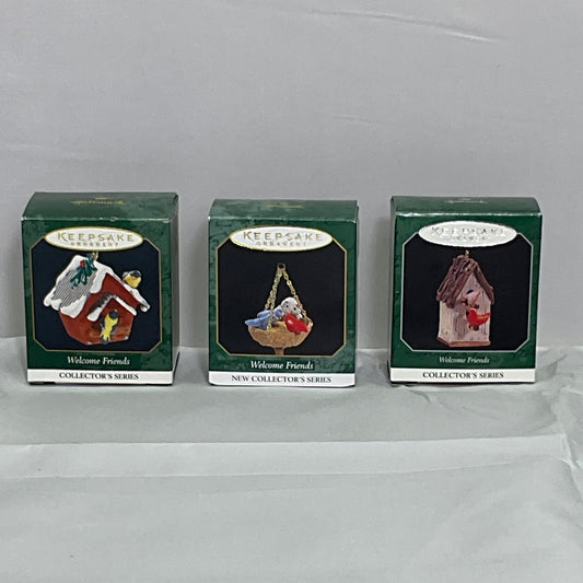 Keepsake Hallmark Ornament "Welcome Friends" Series Complete w/Boxes