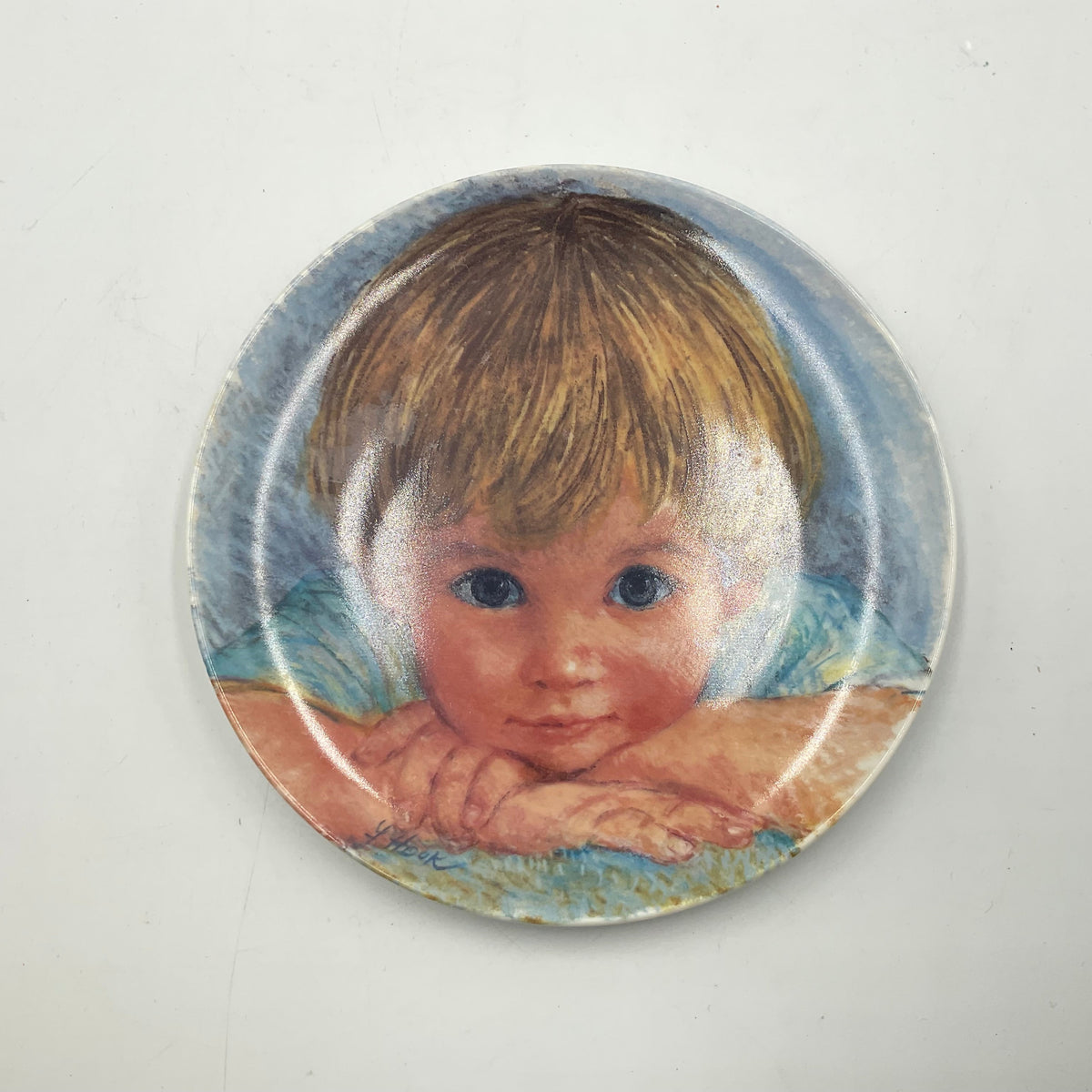 Frances Hook Collector Plates, Lot of 3, Child Portait Wall Plates Decor