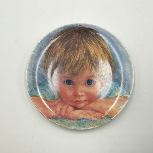 Frances Hook Collector Plates, Lot of 3, Child Portait Wall Plates Decor