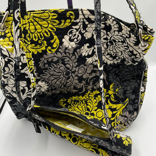 Vera Bradley Black and Yellow Patterned 2 Bag Set