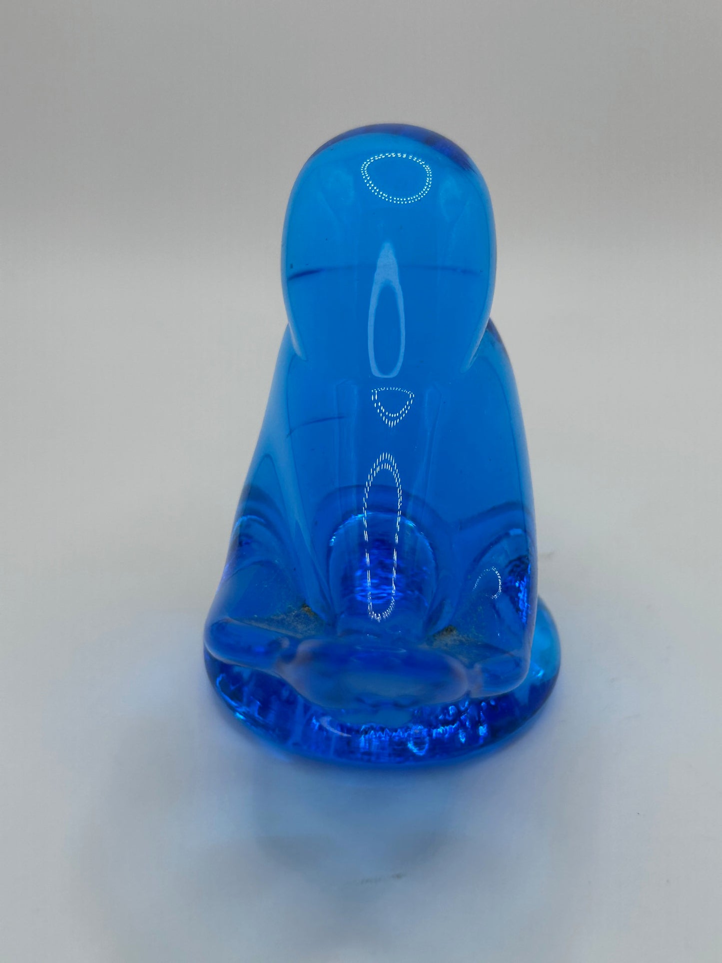 Leo Ward Vintage 1993 Artist Signed Bluebird of Happiness Hand Blown Glass Figurine