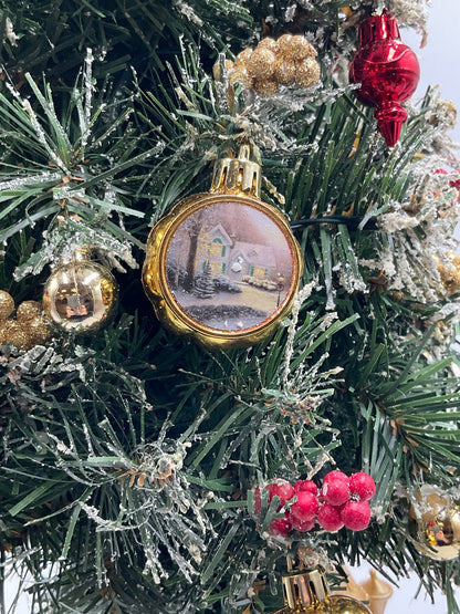 Thomas Kincaid Illuminated Musical Snow Globe Tabletop Christmas Tree