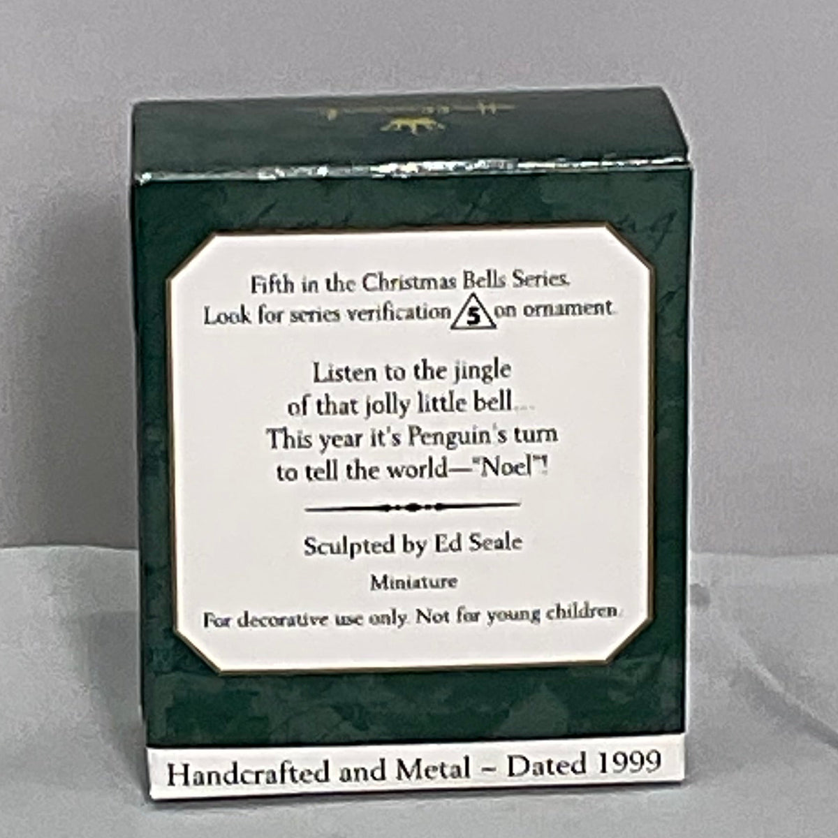 1999 Hallmark Keepsake Miniature "Penguin" #5 Series Christmas Bell