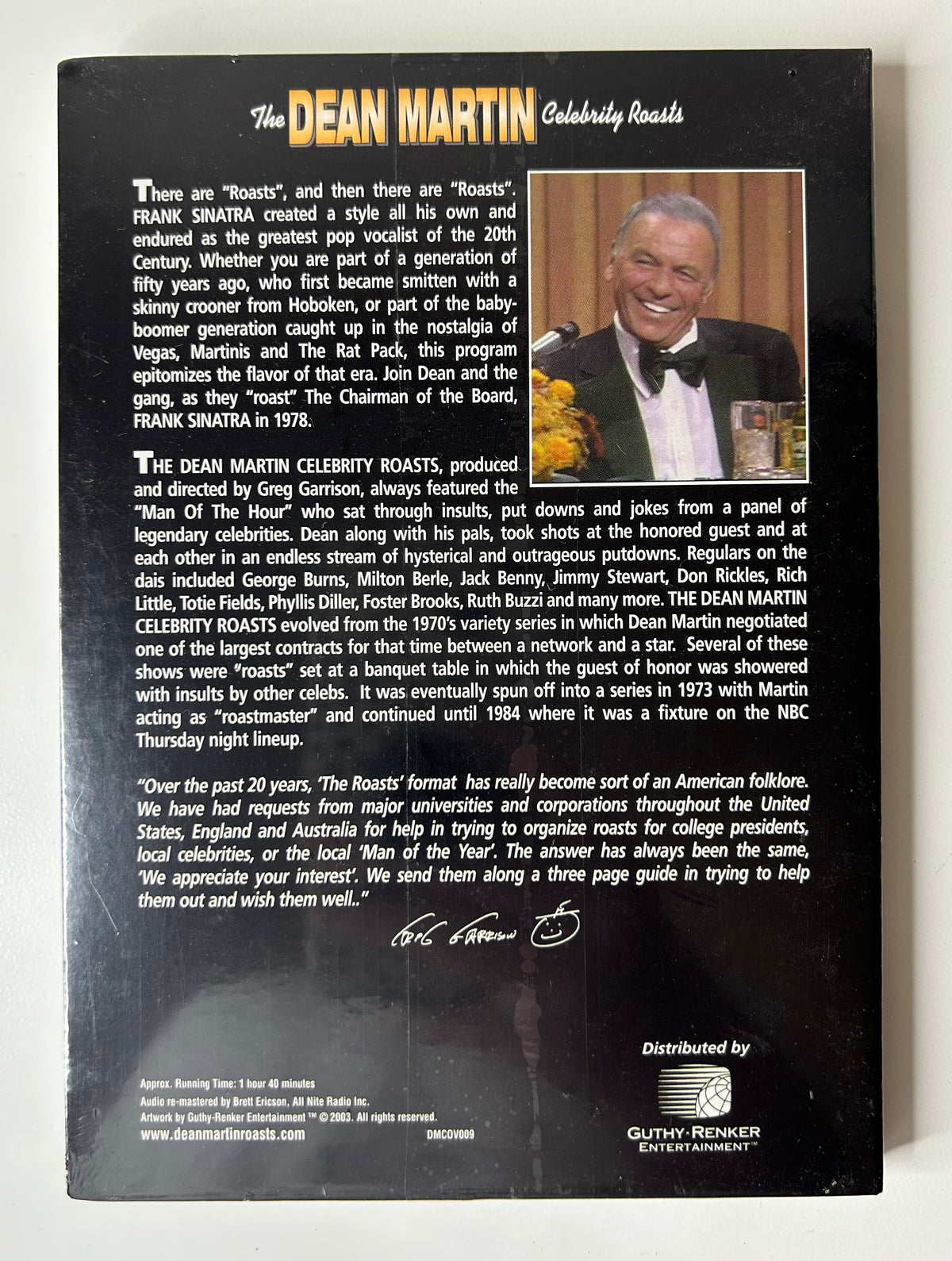 Dean Martin Celebrity Roasts Frank Sinatra DVD New