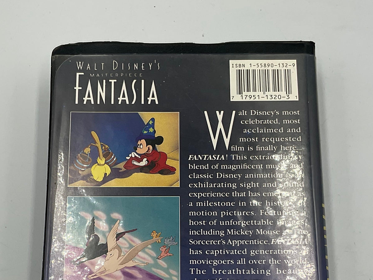 Walt Disney’s Masterpiece Fantasia Black Box VHS Video Tape Vintage Movie Original Case