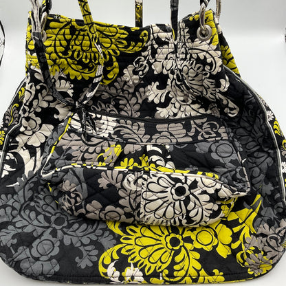 Vera Bradley Black and Yellow Patterned 2 Bag Set