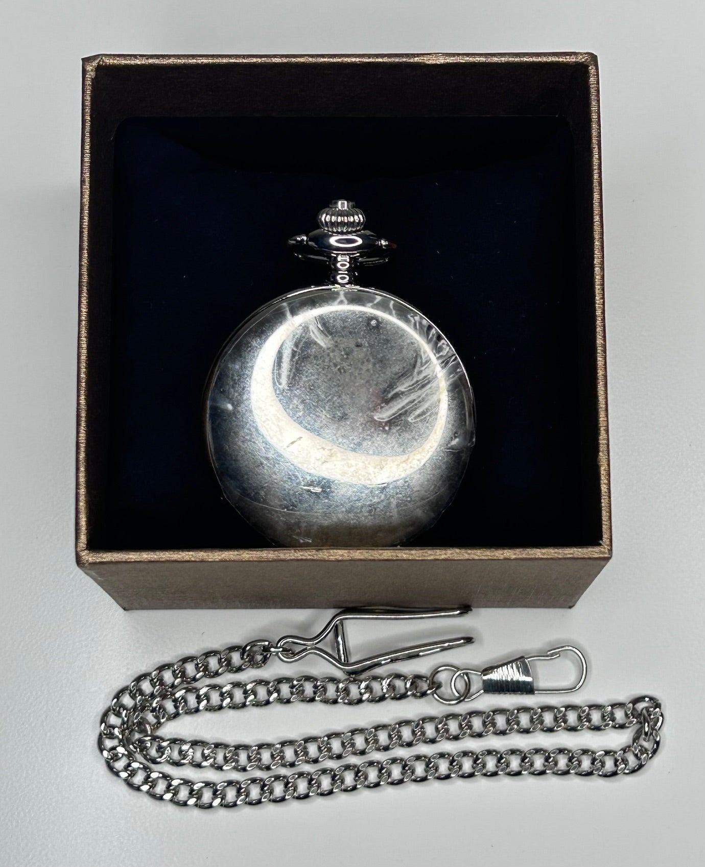 Mudder Pocket Watch Brand New in Box Classic Smooth Vintage Style Silvertone