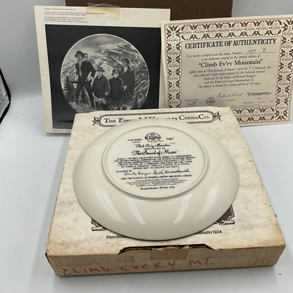 The Edwin M.Knowles China Co. Climb Ev’ry Mountain Eighth Plate in The Sound of Music