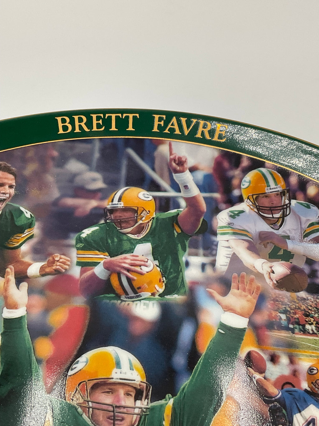 Danbury Mint Brett Favre Green Bay Packers Collector Plate Career Stats AA3481