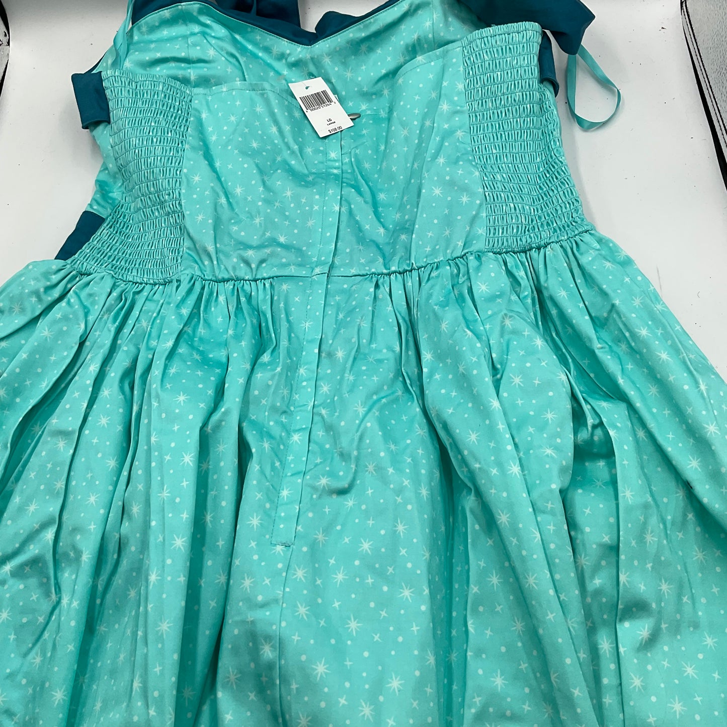 Disney’ Parks Dress Aqua Blue Magic KIndom’s Women’s Dress size Large