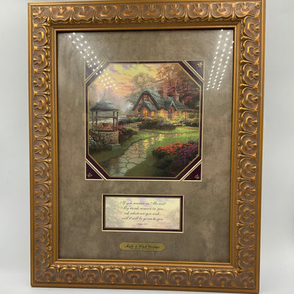 Thomas Kinkade Make a Wish Cottage Ornate Framed Art