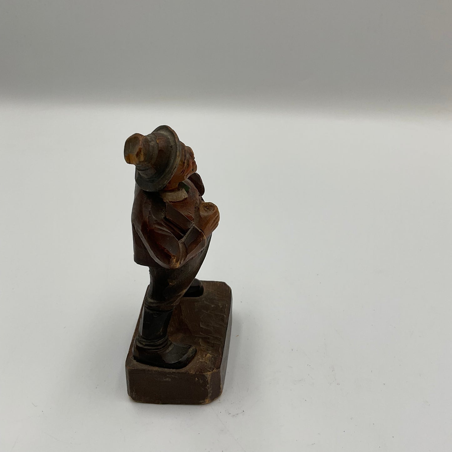 Vintage Hand Carved Wood Sculpture Marked Italy