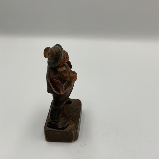Vintage Hand Carved Wood Sculpture Marked Italy