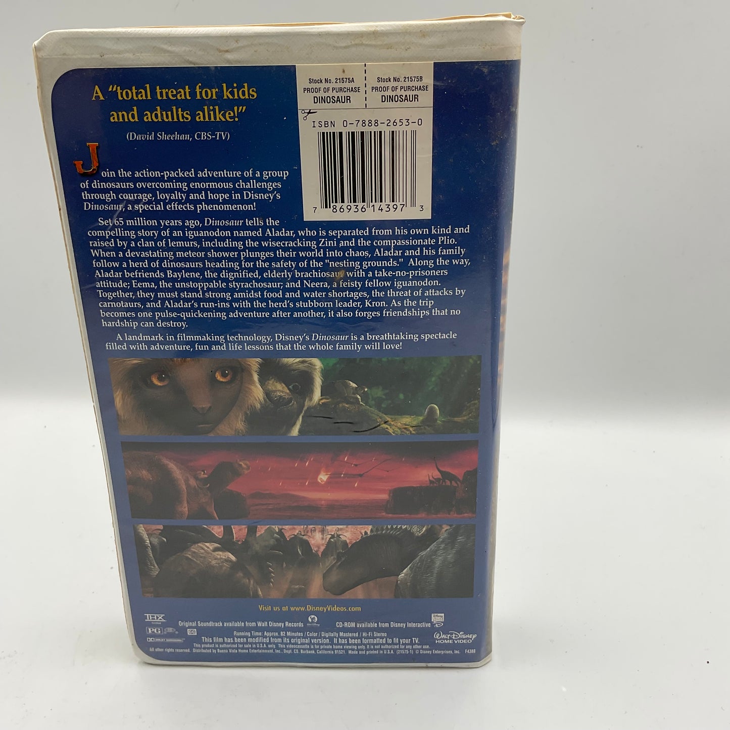 Walt Disney’s Dinosaur VHS Tape